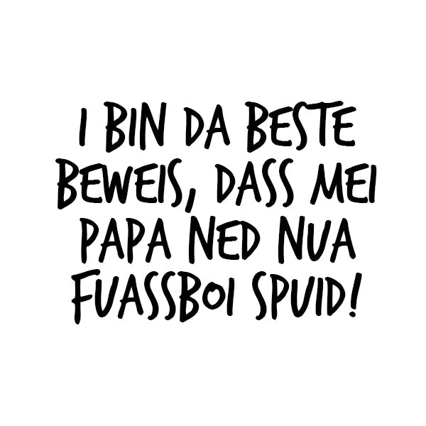 Kindermotiv: Fuassboi spuid!