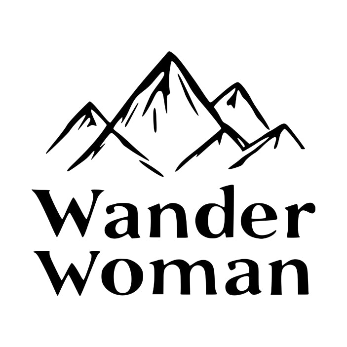 Shirtracer Damen T-Shirt „Wander Woman“ – V-Ausschnitt, Baumwolle, Wander-Motiv