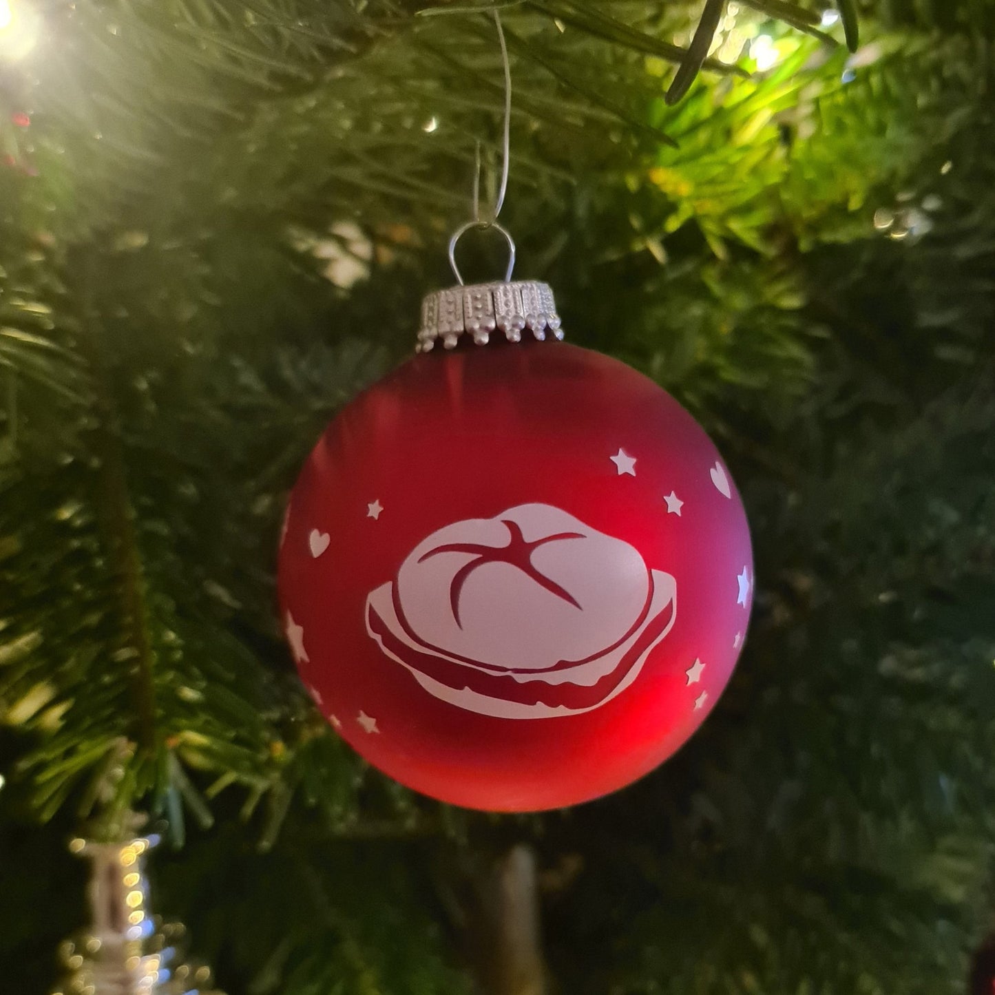 Christbaumkugel "Leberkas" - meinherzschlag.de