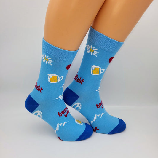 Socken "bergverliebt" - meinherzschlag.de