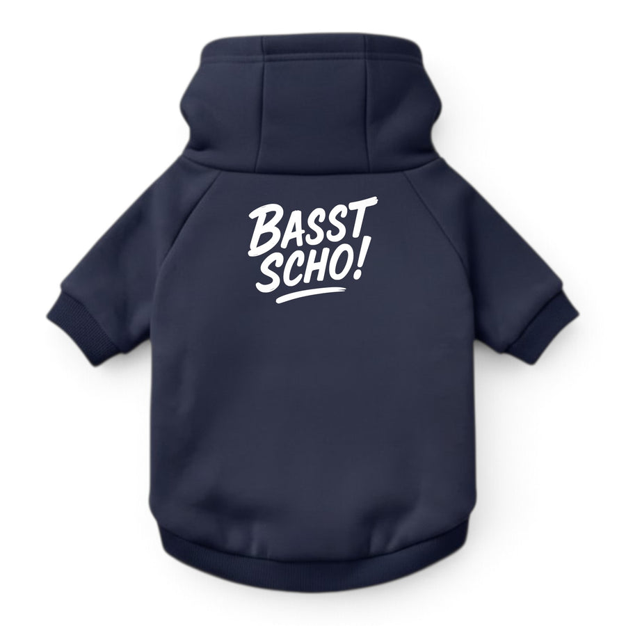Hunde-Hoodie "Basst scho!" navy