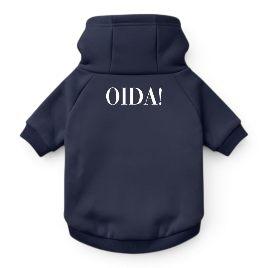 Hunde-Hoodie "Oida!" navy