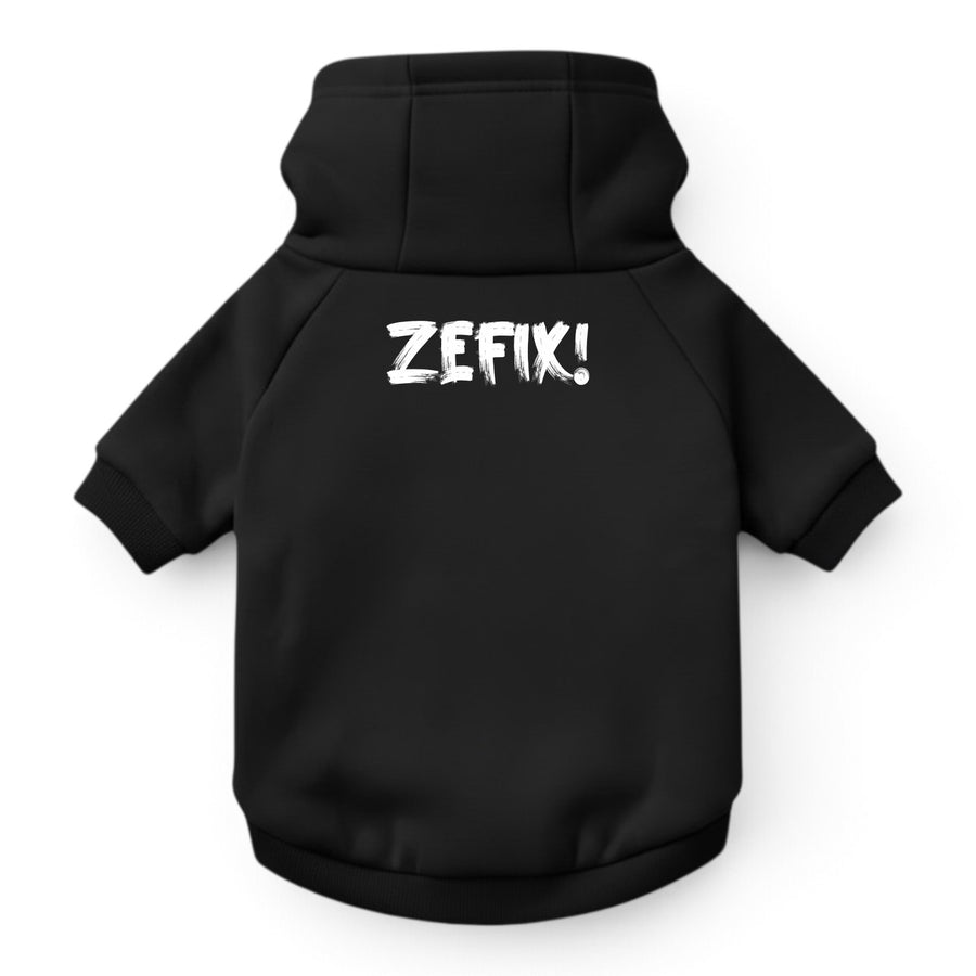 Hunde-Hoodie "ZEFIX!" schwarz