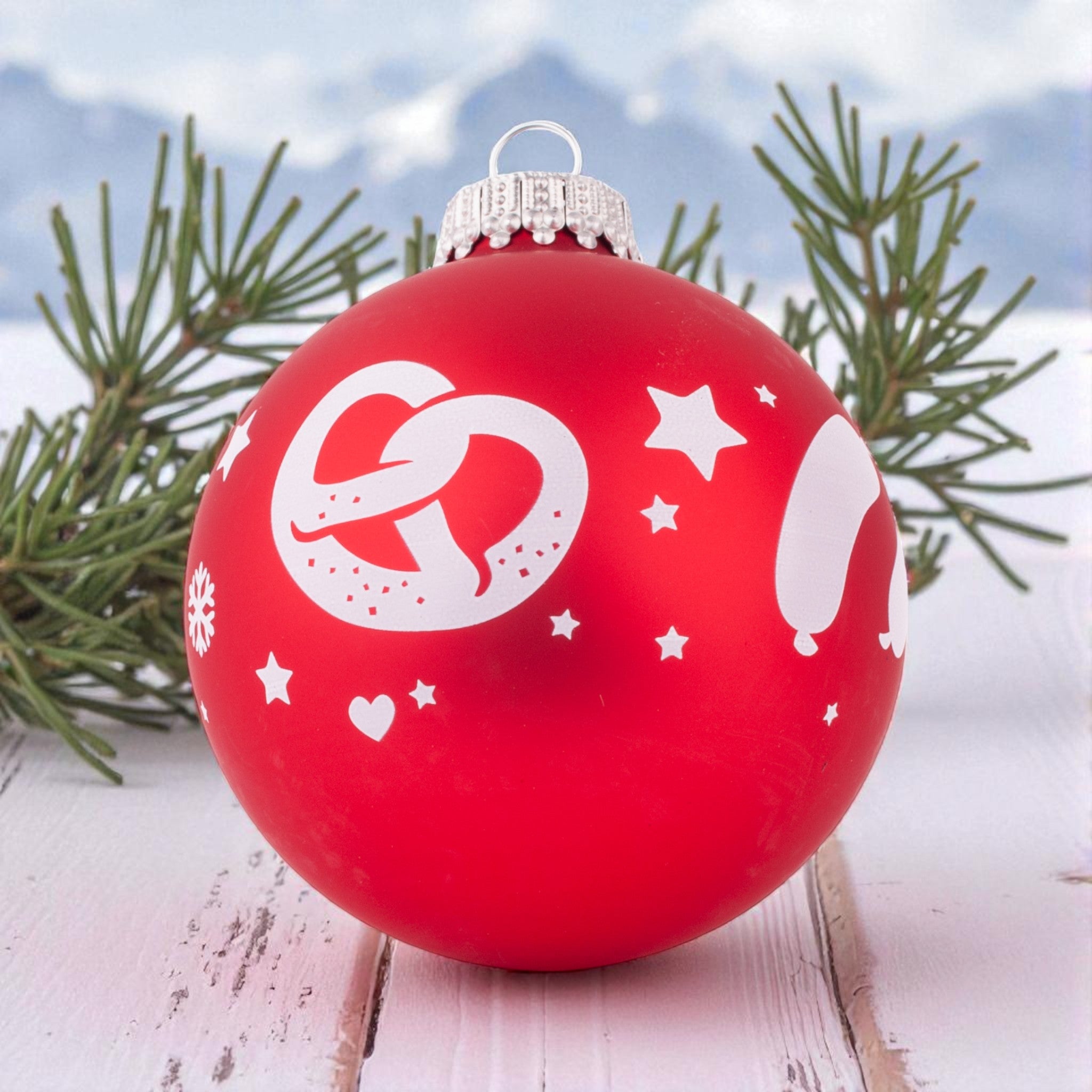 Christbaumkugel "Weißwurstfrühstück"