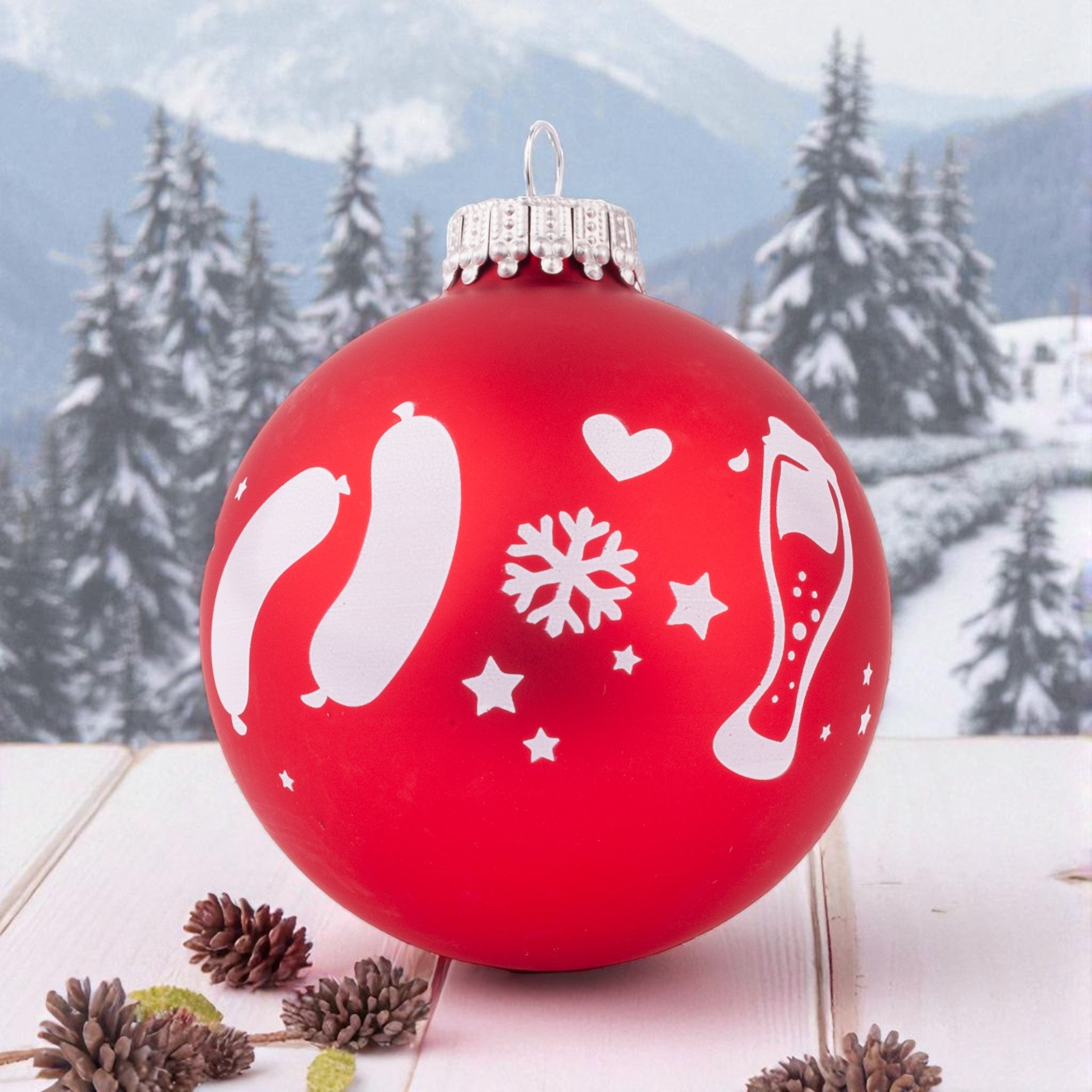 Christbaumkugel "Weißwurstfrühstück"