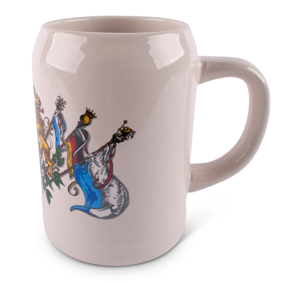 Bierkrug "Wappen mit Fahnen" - meinherzschlag.de