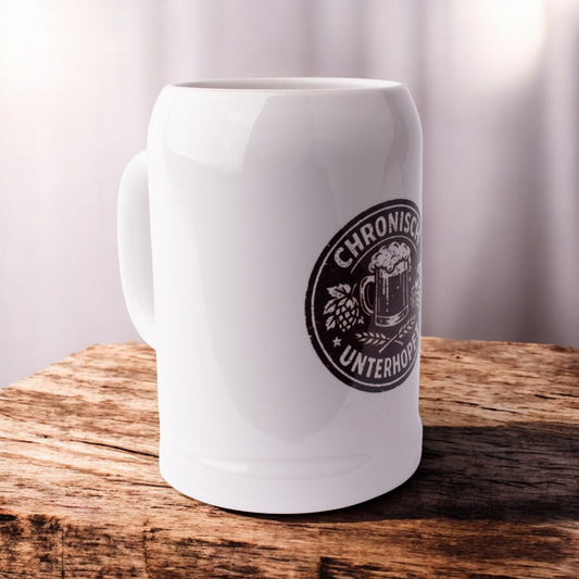 Bierkrug "Unterhopft" - meinherzschlag.de