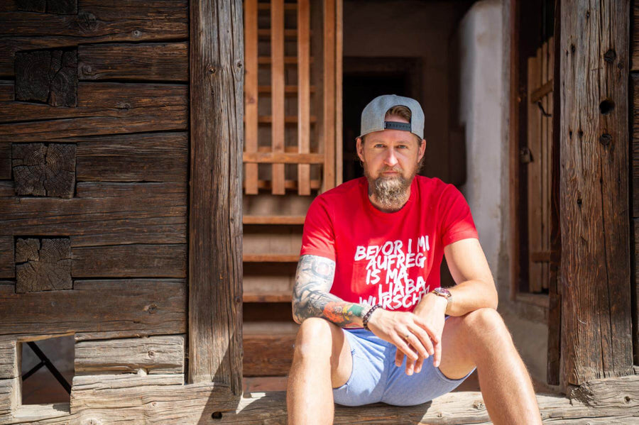 Herren - Shirt "Bevor i mi aufreg ..." - meinherzschlag.de