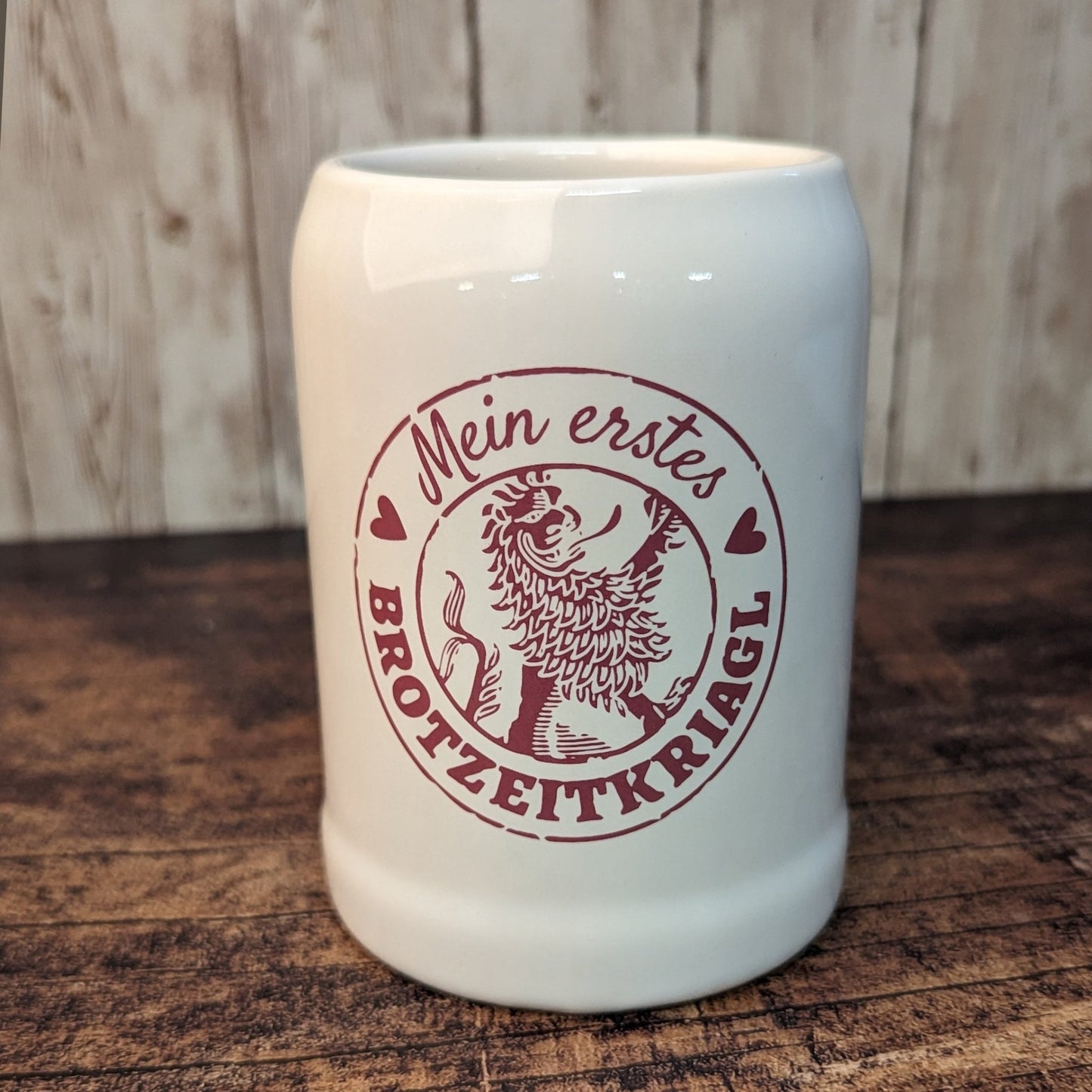 Kinderkrug "Mei erstes Brotzeitkriagl" pink - meinherzschlag.de