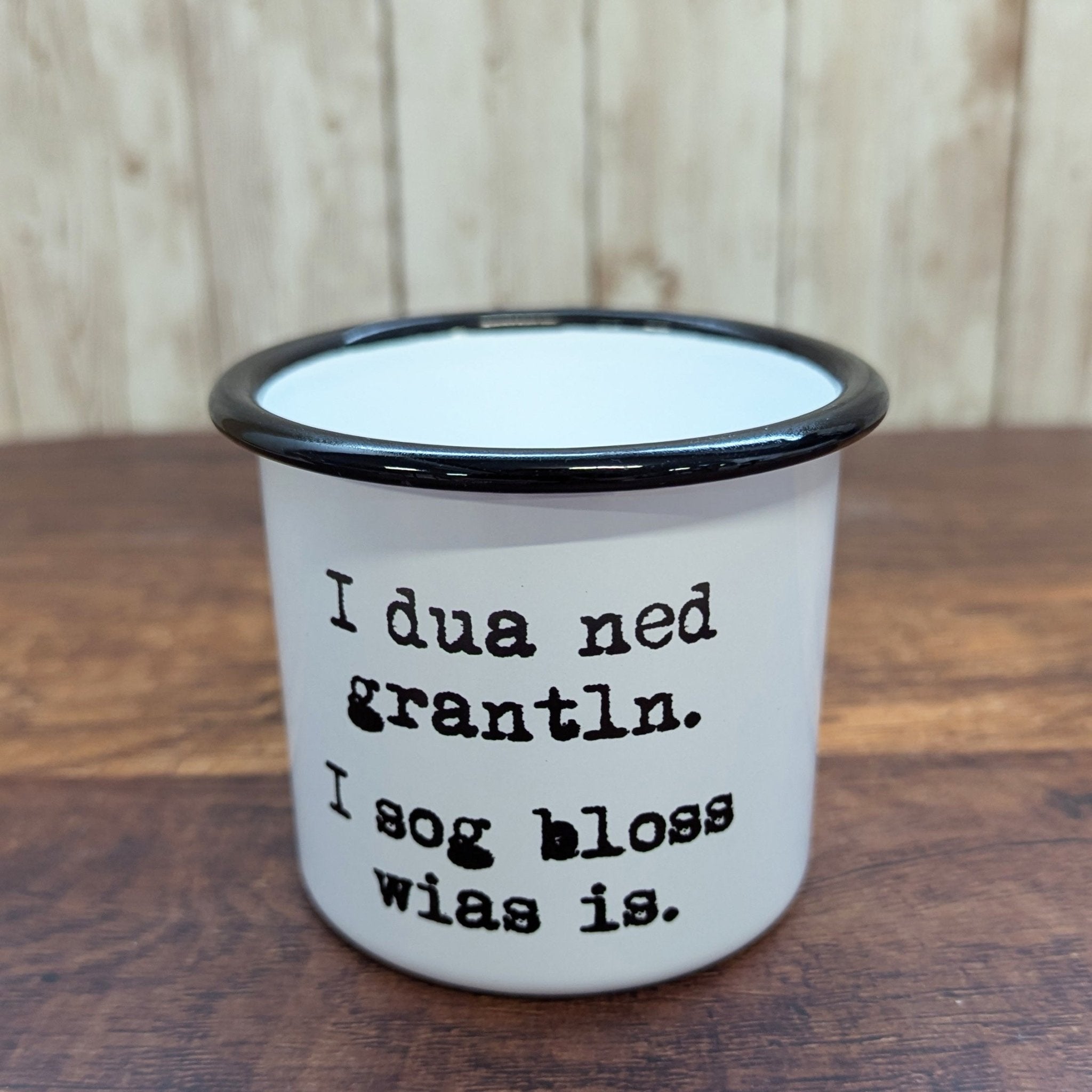 Emaille - Haferl "I sog bloss wias is" - meinherzschlag.de