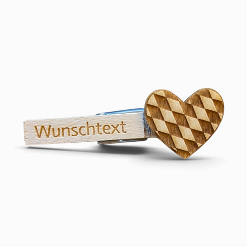 Glupperl/Wäscheklammer "Rautenherz"