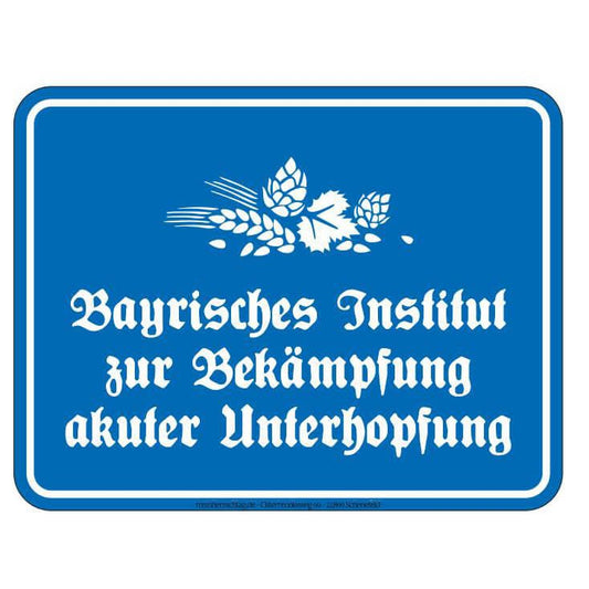 Blechschild "Unterhopfung" - meinherzschlag.de