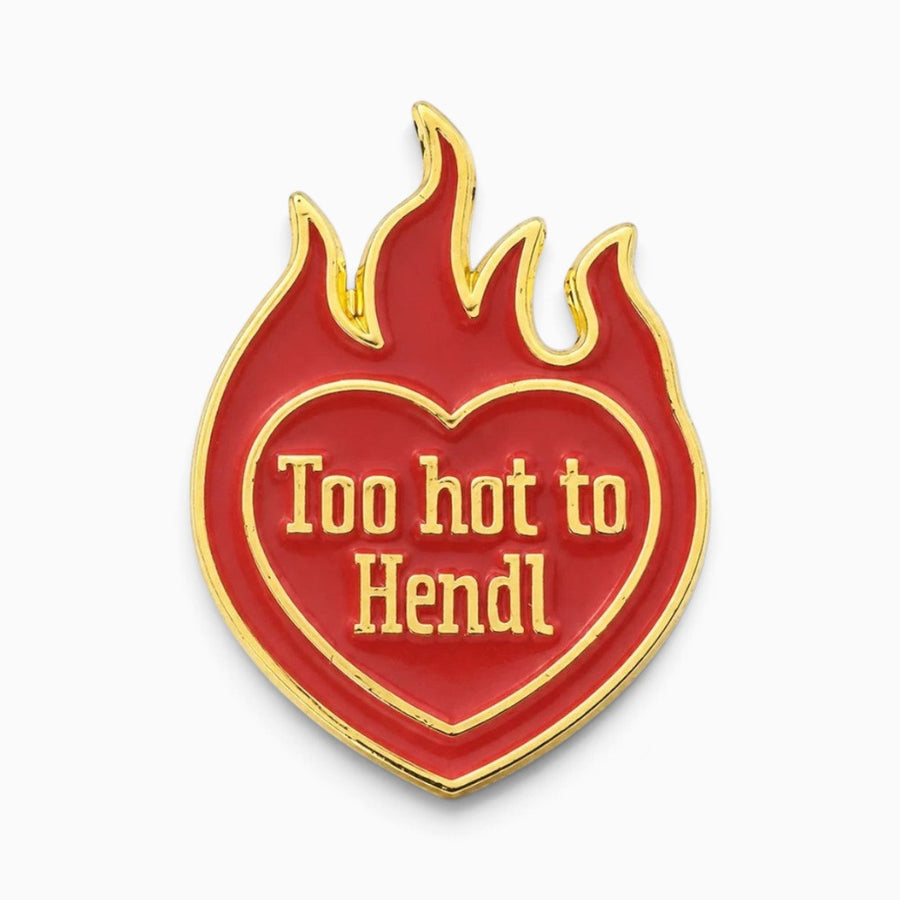 Ansteck-Pin "Too hot to hendl"