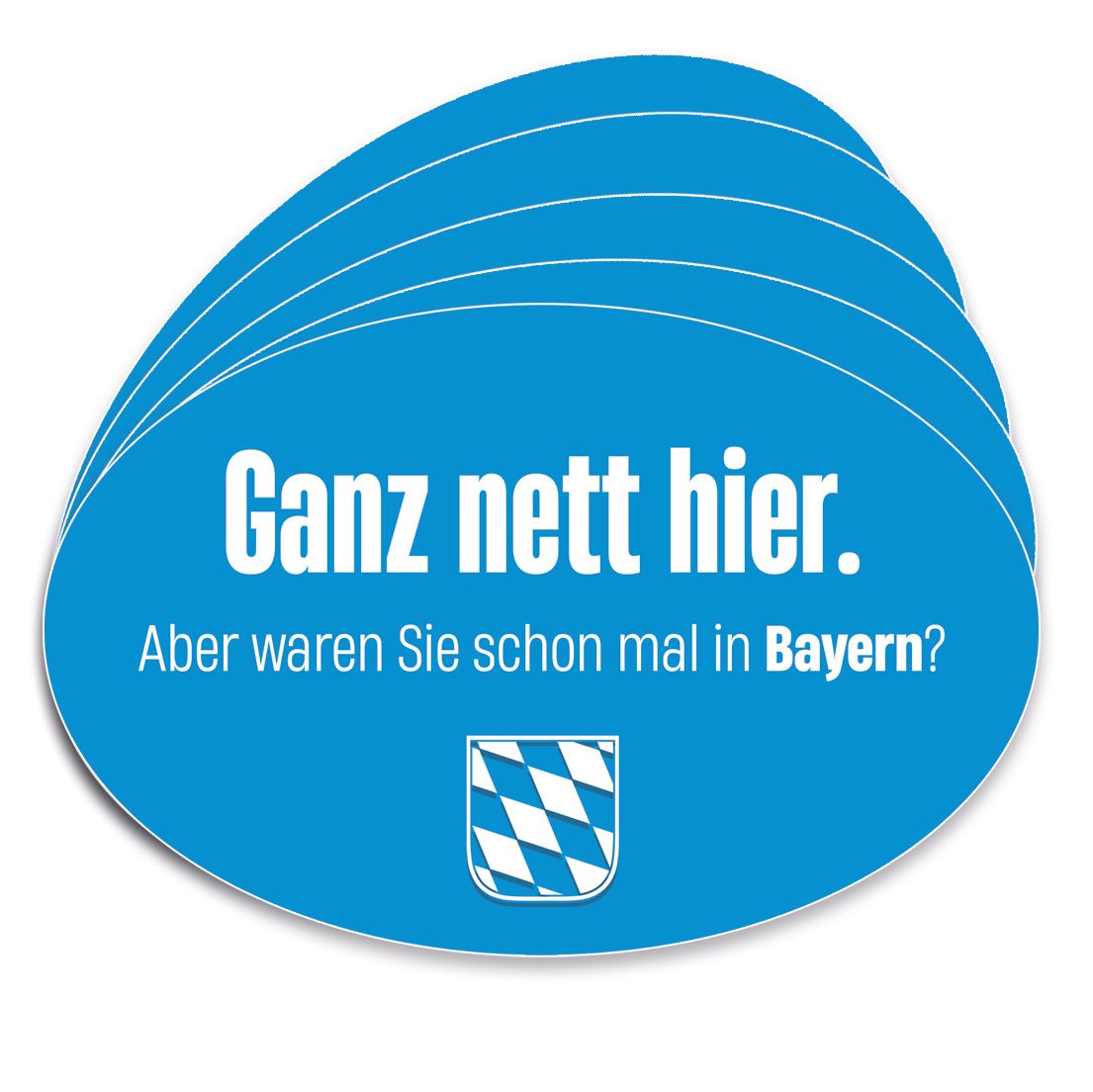 5er Aufkleber - Pack "Ganz nett hier." - meinherzschlag.de