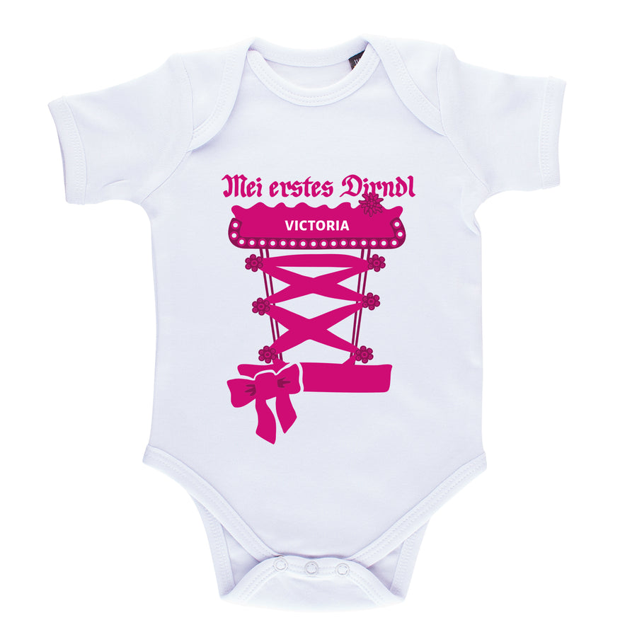 Baby Body Dirndl mit Wunschname - meinherzschlag.de