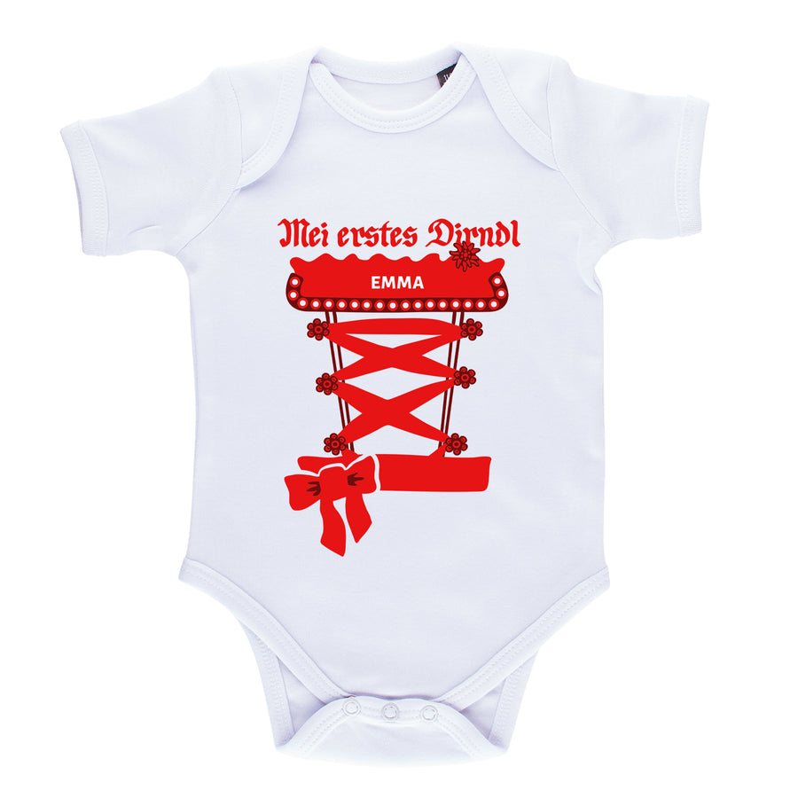 Baby Body Dirndl mit Wunschname - meinherzschlag.de
