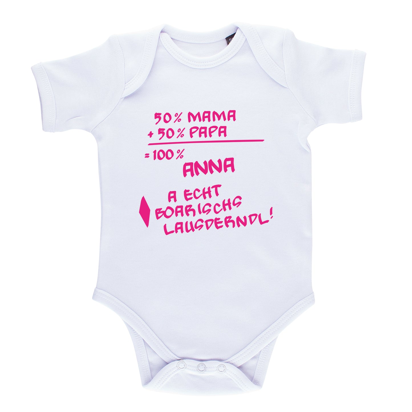 Baby Body "Lausderndl" mit Wunschname - meinherzschlag.de