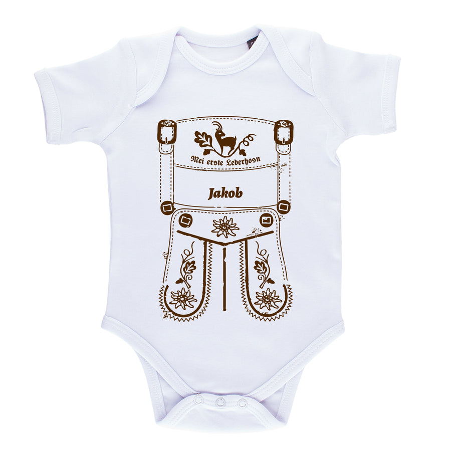 Baby Body Lederhose mit Wunschname - meinherzschlag.de
