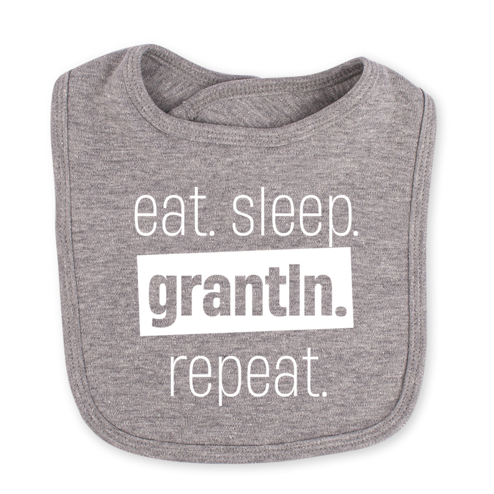Babylätzchen "Eat. Sleep. Grantln. Repeat."