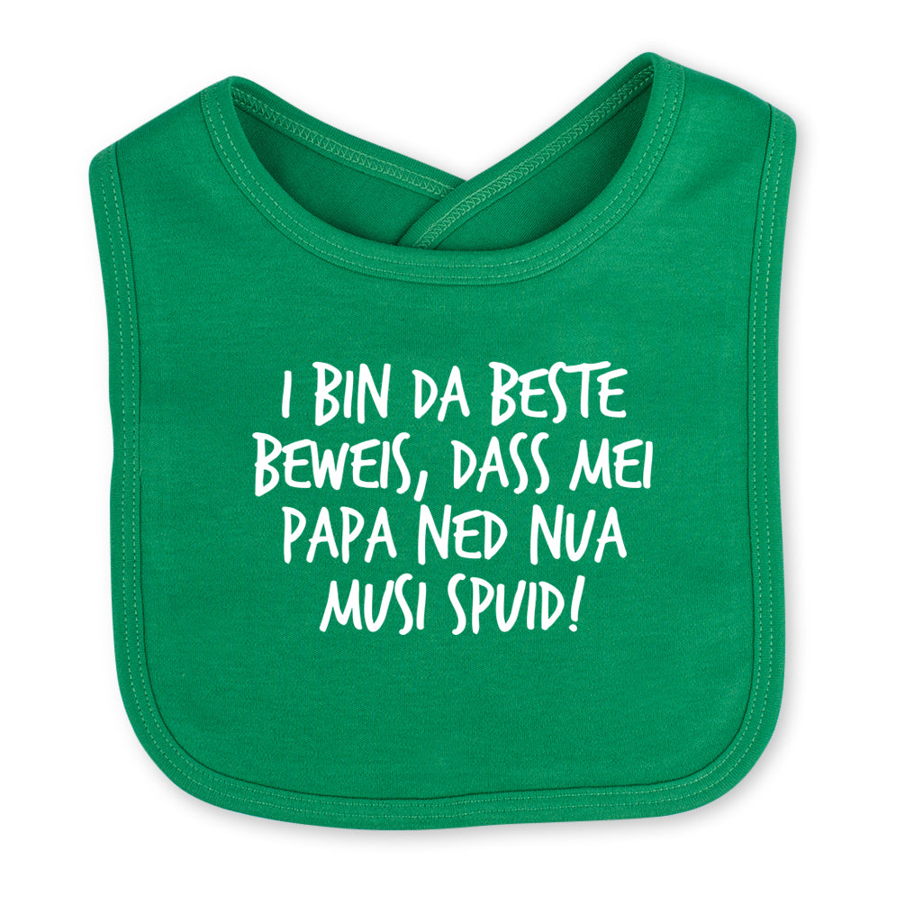 Babylätzchen "Musi spuid!"