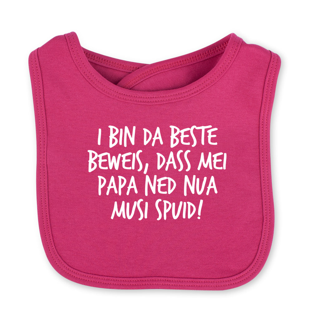 Babylätzchen "Musi spuid!"