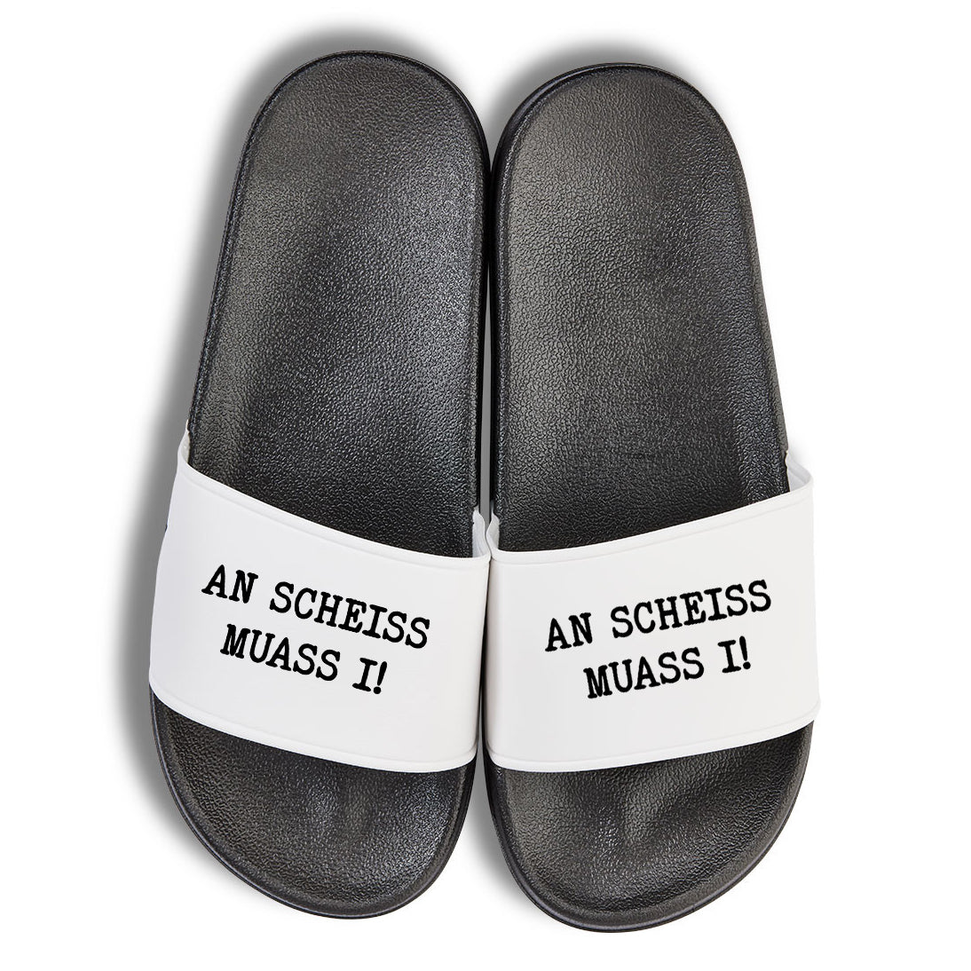 Badelatschen "An Scheiss muass i!"