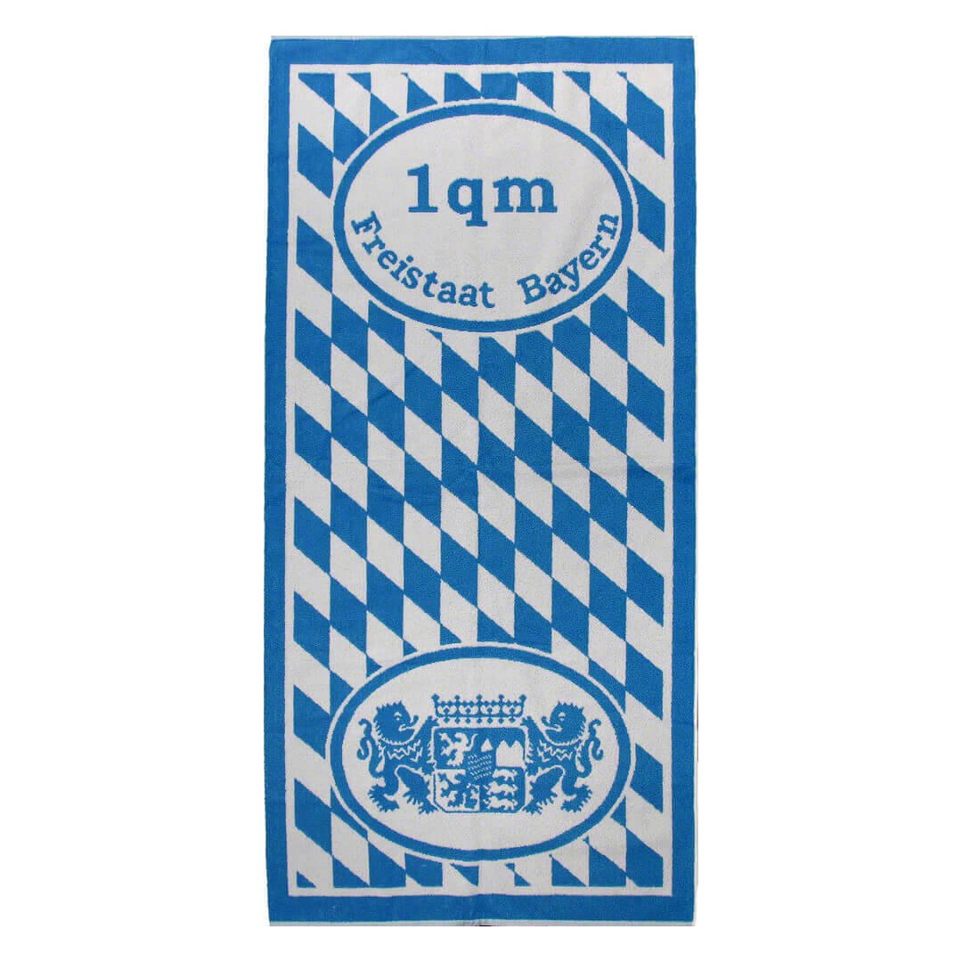 Badetuch "1 qm Freistaat Bayern" - meinherzschlag.de
