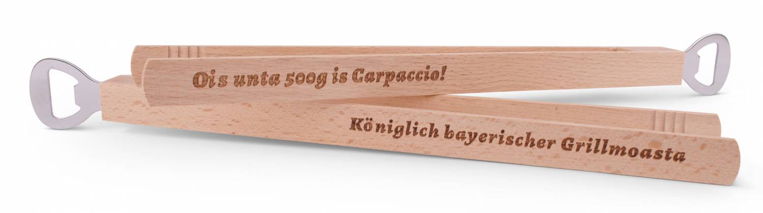 Grillzange "Grillmoasta" - meinherzschlag.de