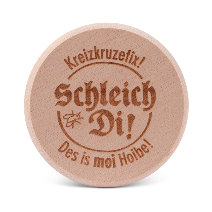 Bierglasdeckel "Schleich Di!" - meinherzschlag.de