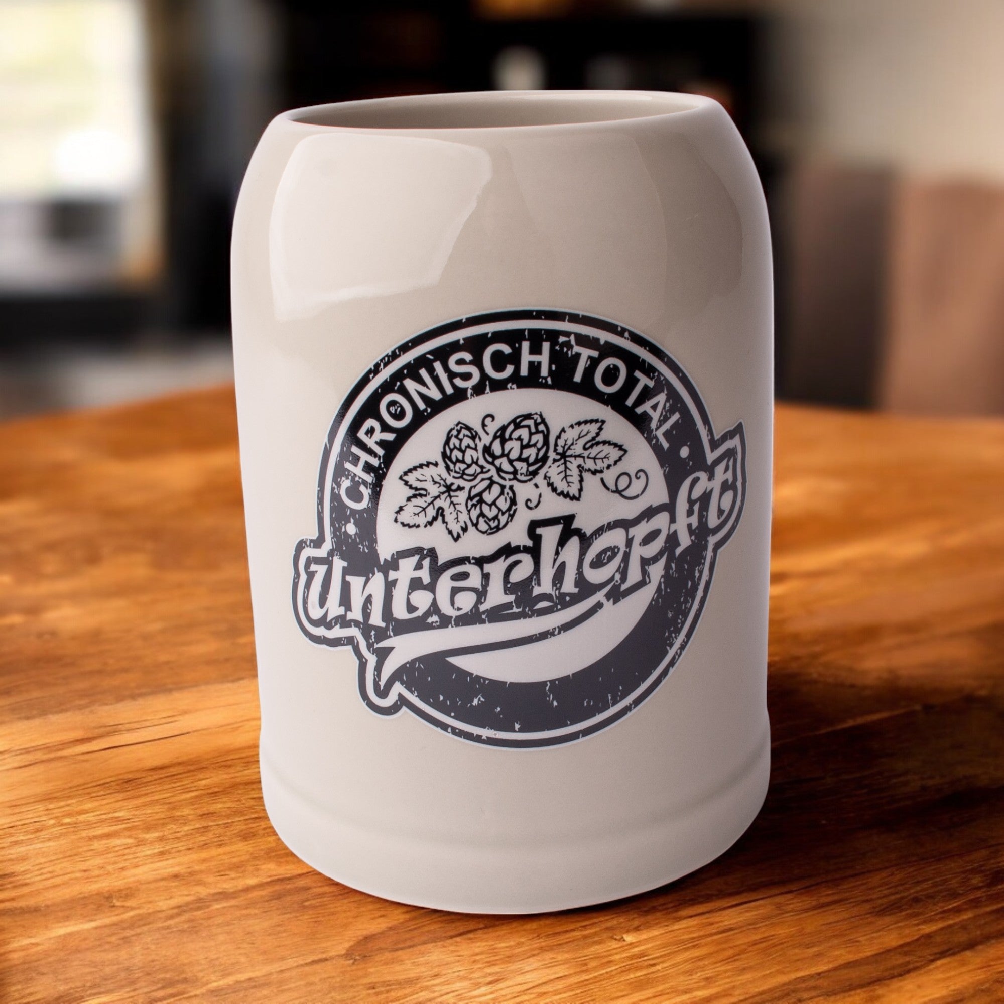 Bierkrug "Unterhopft"