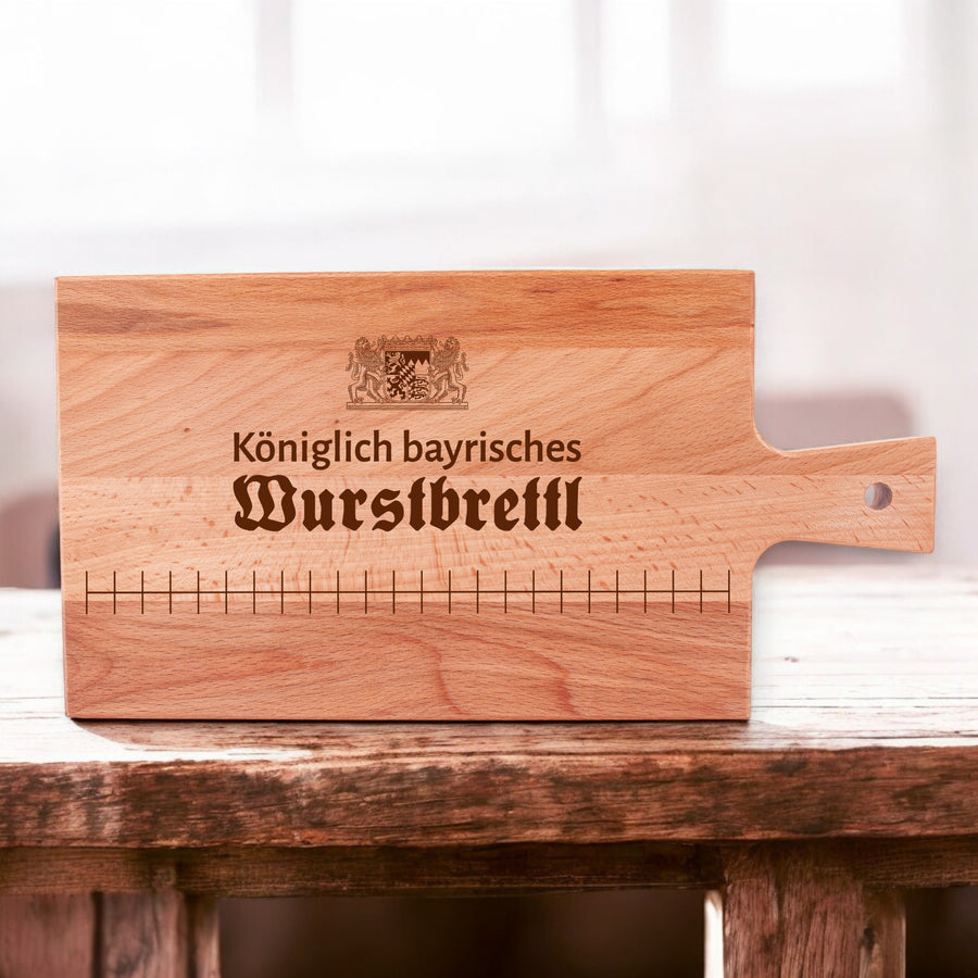 Schneidebrett "Königl. bayrisches Wurstbrettl" - meinherzschlag.de