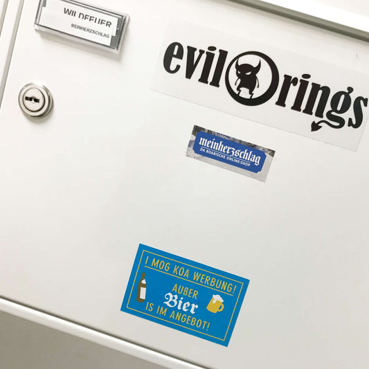 Briefkastenaufkleber "Bier im Angebot" - meinherzschlag.de