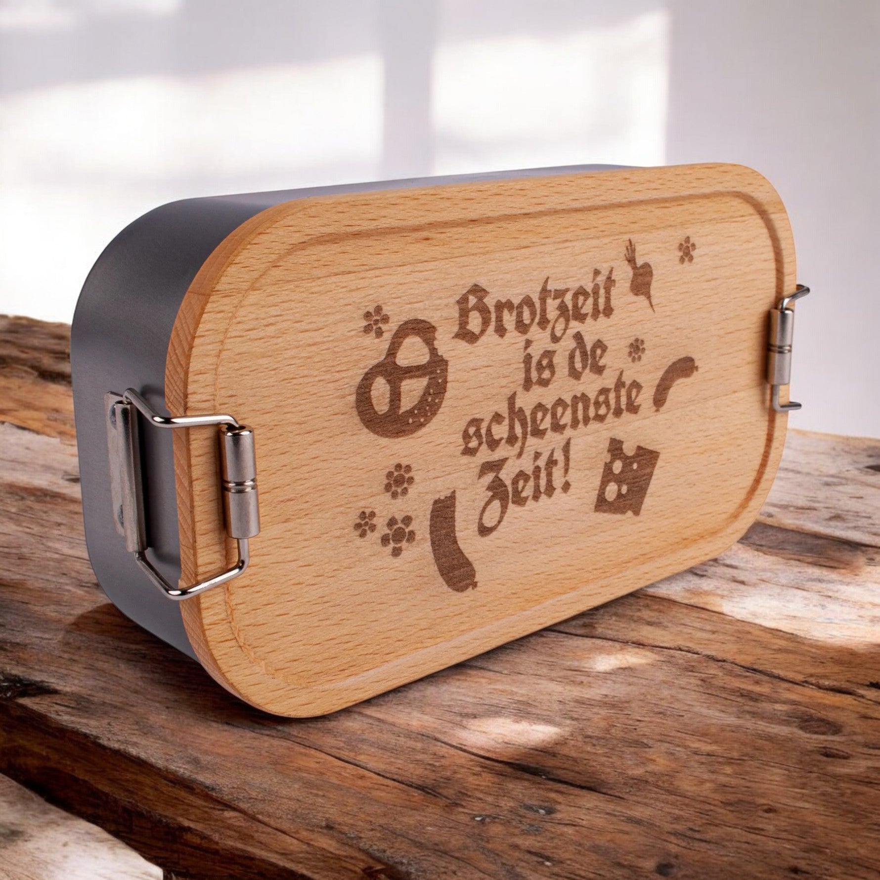 Brotzeitbox "Brotzeit is de scheenste Zeit"