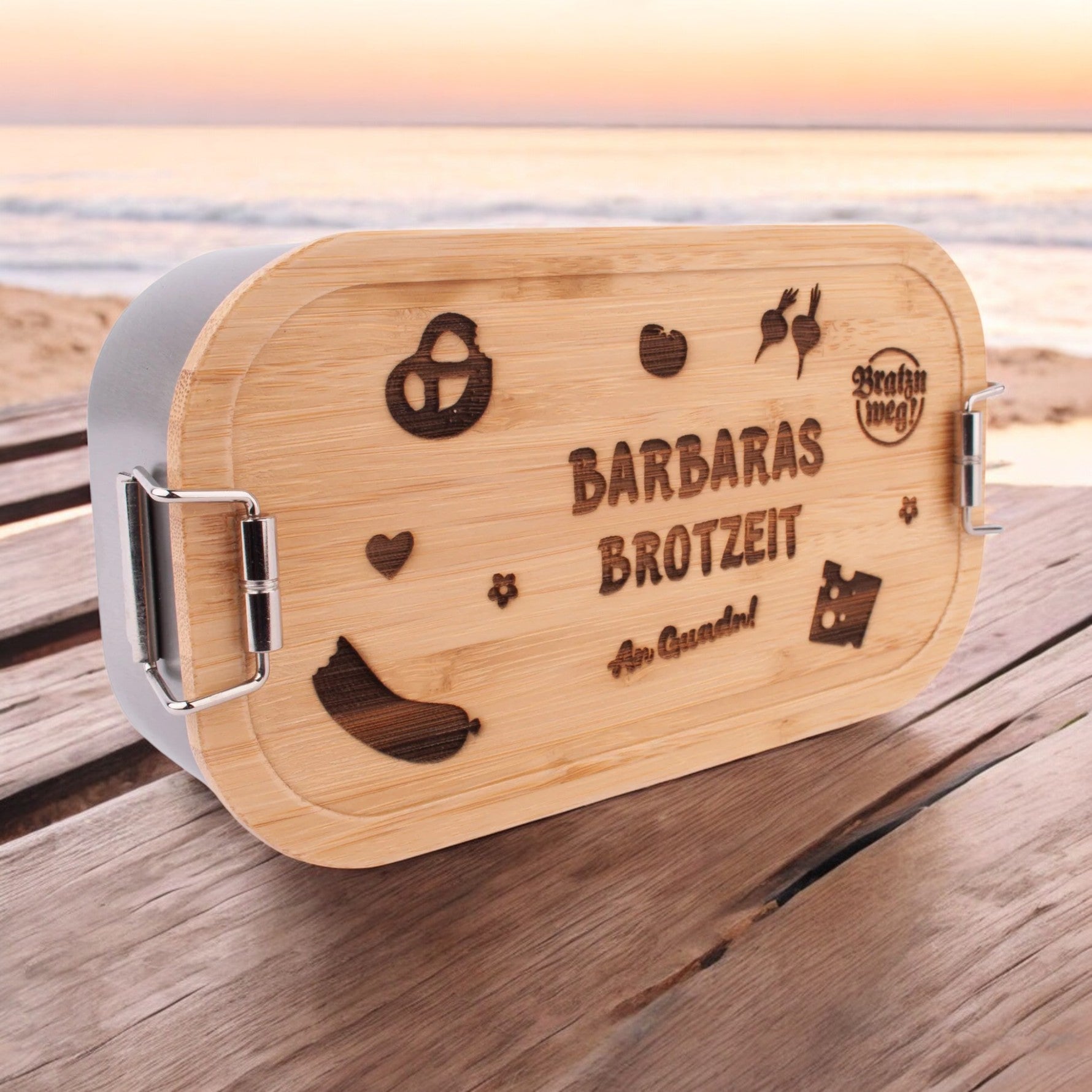 Brotzeitbox "Brotzeit" mit Wunschname