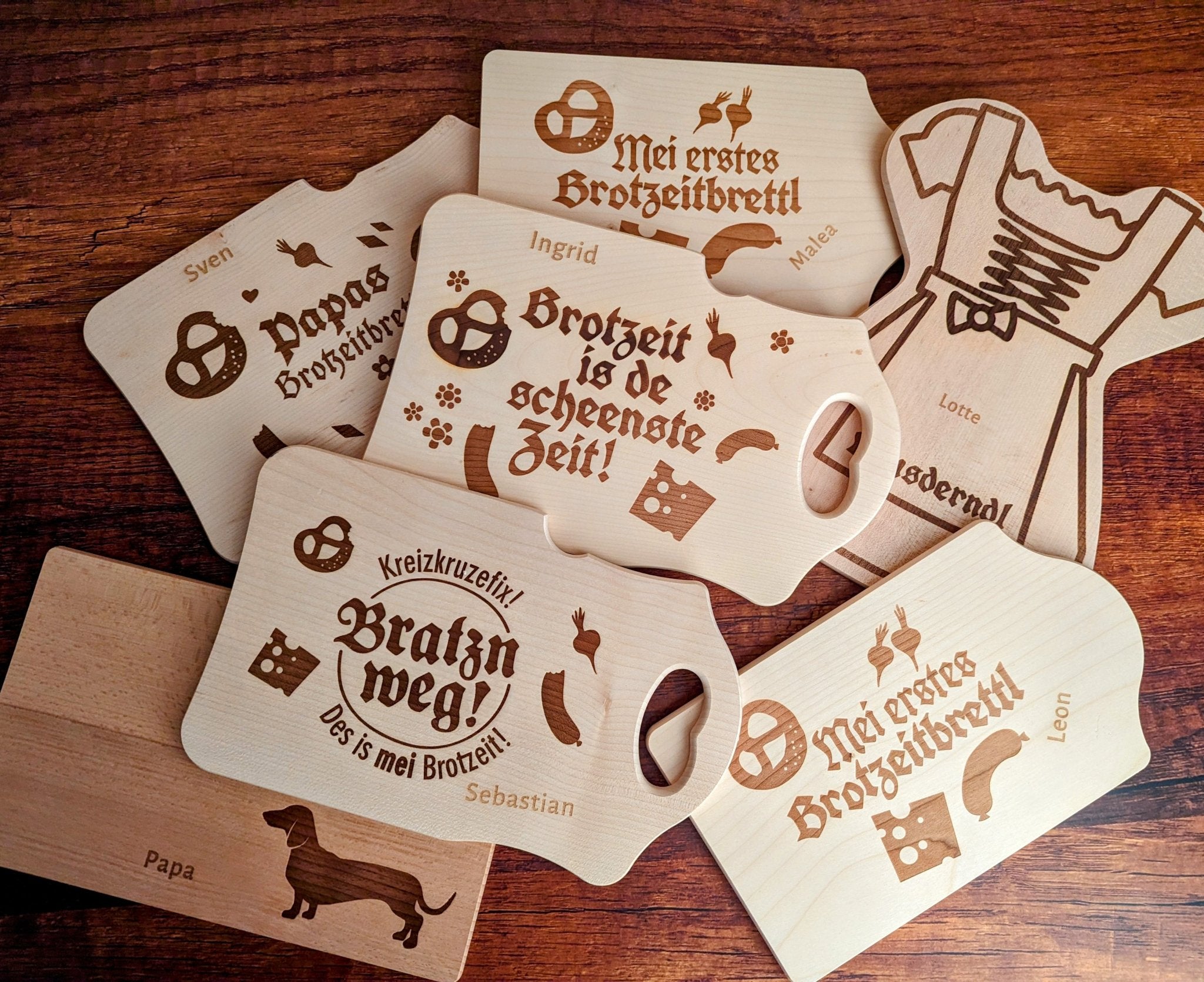 Brotzeitbrettl "Dackel" - meinherzschlag.de