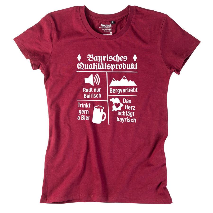 Damen - Shirt "Bayrisches Qualitätsprodukt" - meinherzschlag.de