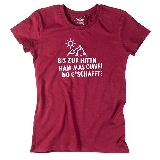 Damen - Shirt "Bis zur Hittn" - meinherzschlag.de