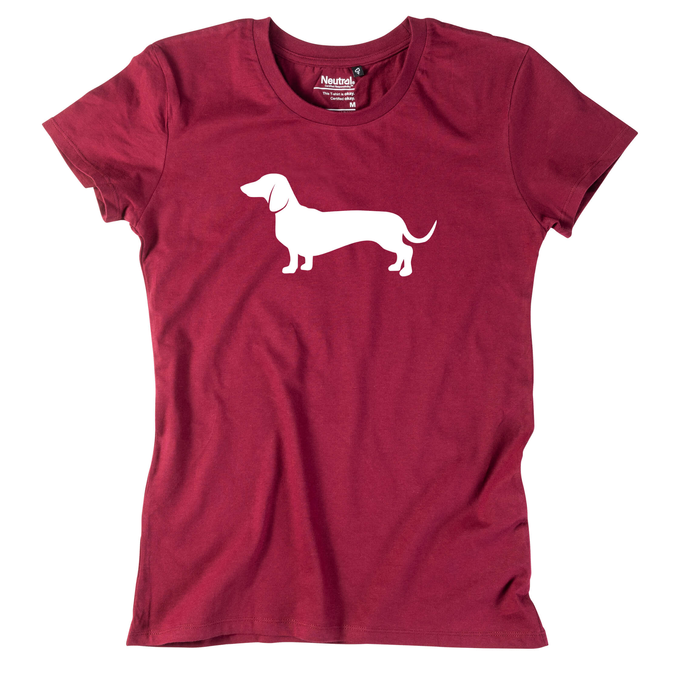 damen-shirt-dackel-bordeaux