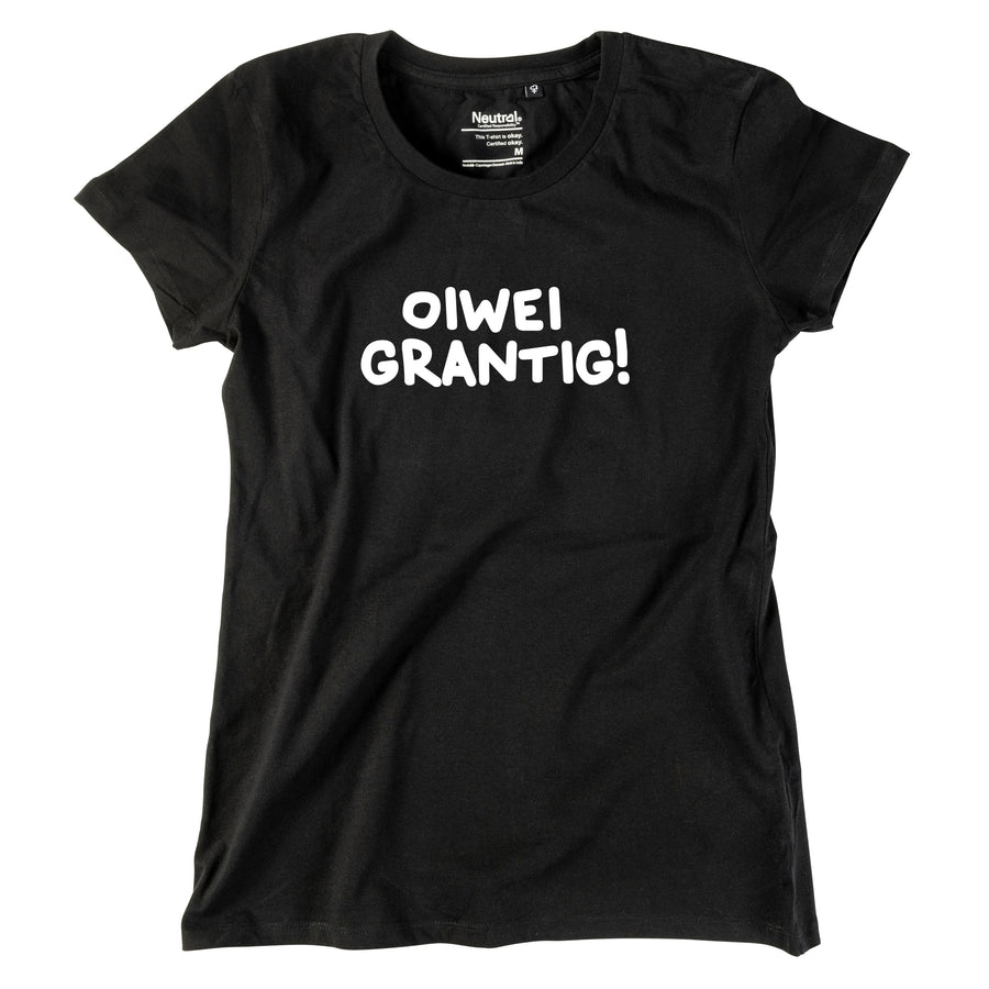 Damen-Shirt "oiwei grantig!" von meinherzschlag – Produktbild 7 von 8.
