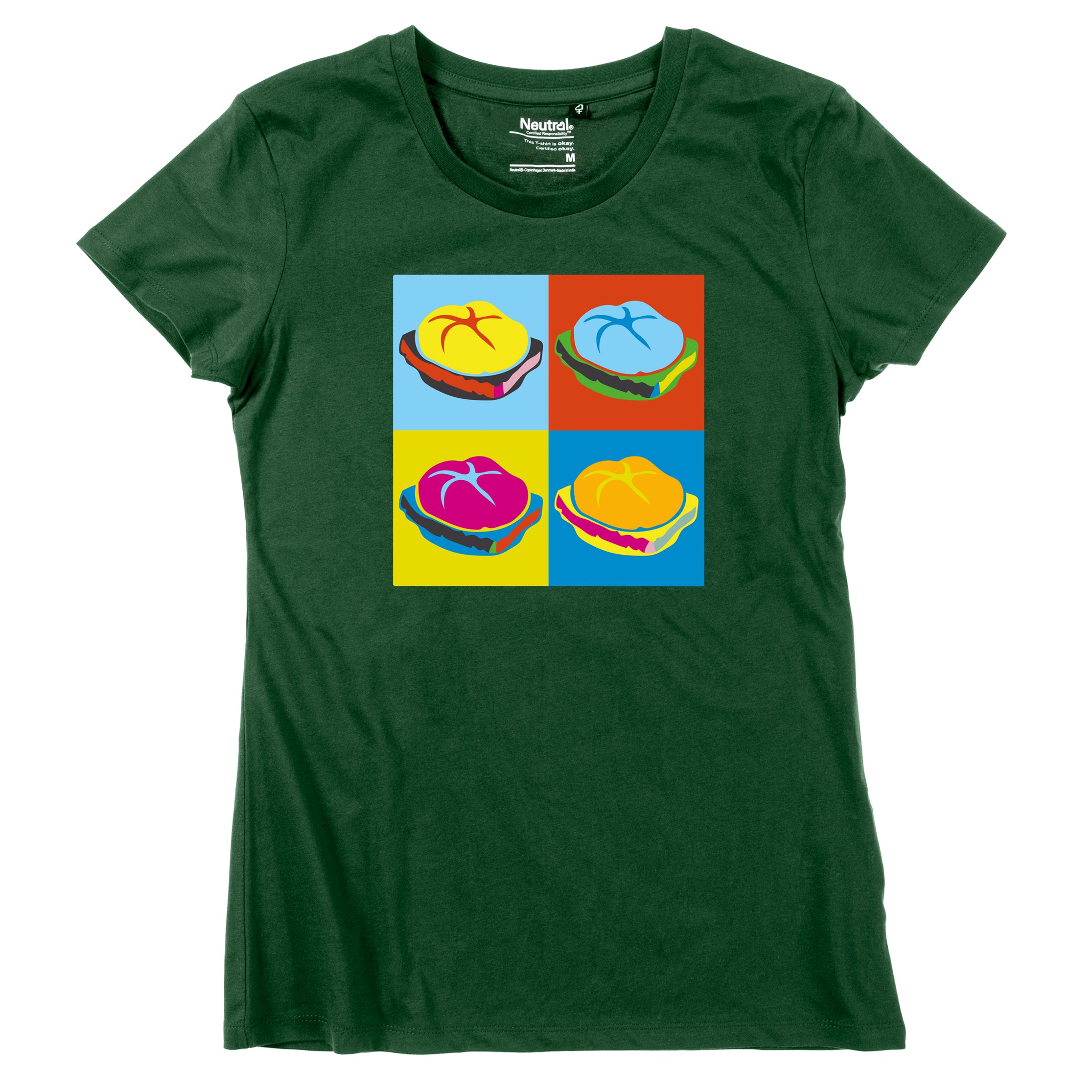 damen-shirt-popart-leberkas-gruen