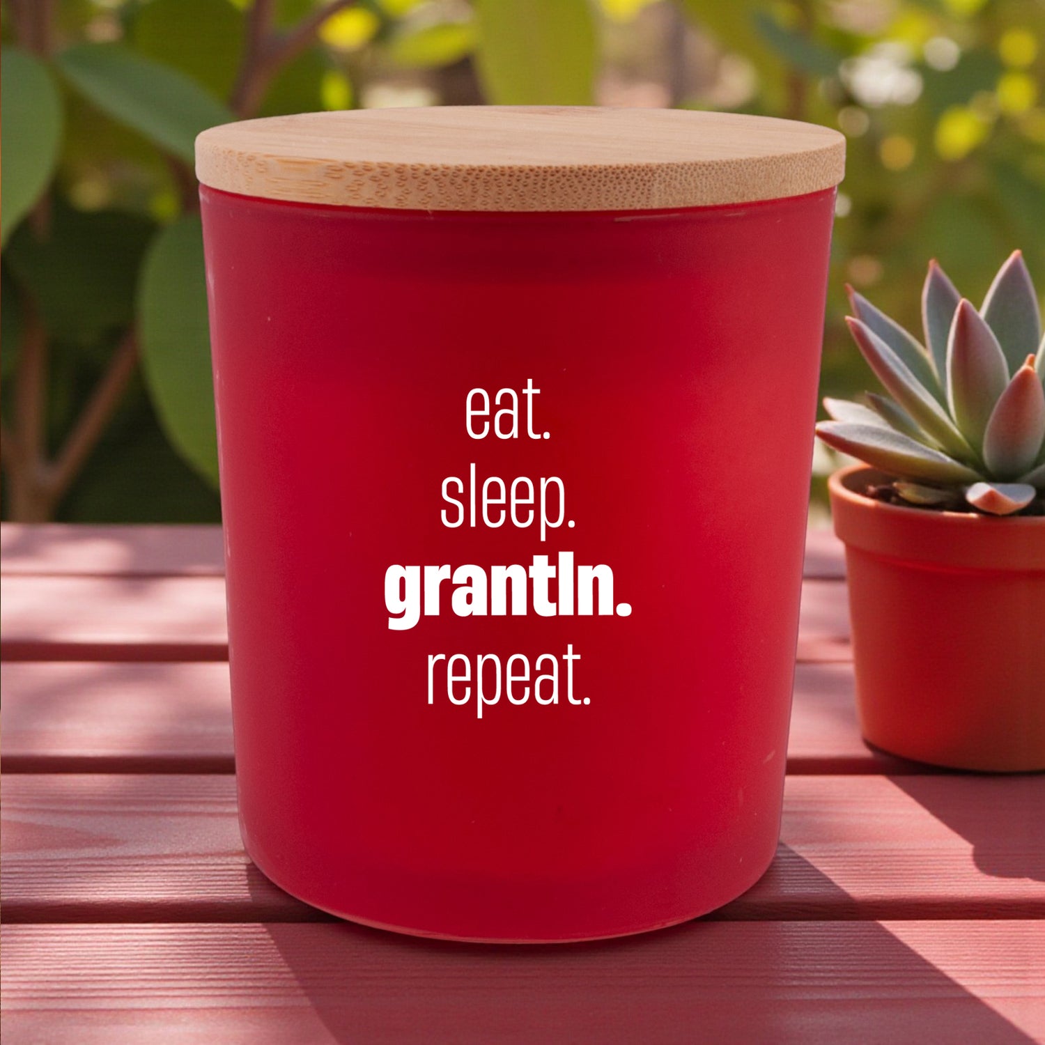 Duftkerze "eat. sleep. grantln. repeat."
