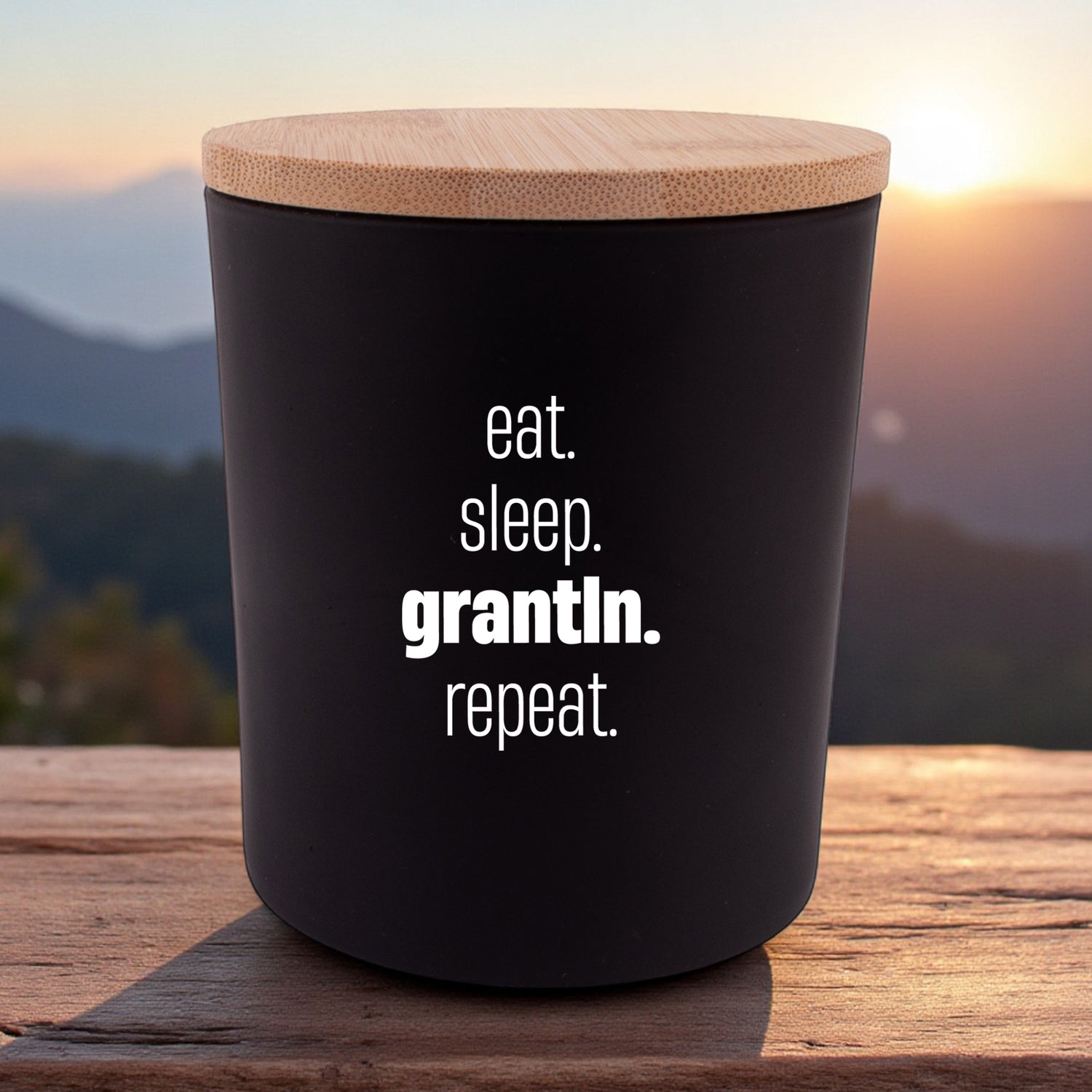 Duftkerze "eat. sleep. grantln. repeat."