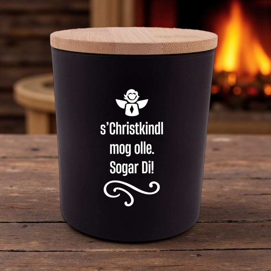 Duftkerze "s'Christkindl mog olle!" - meinherzschlag.de