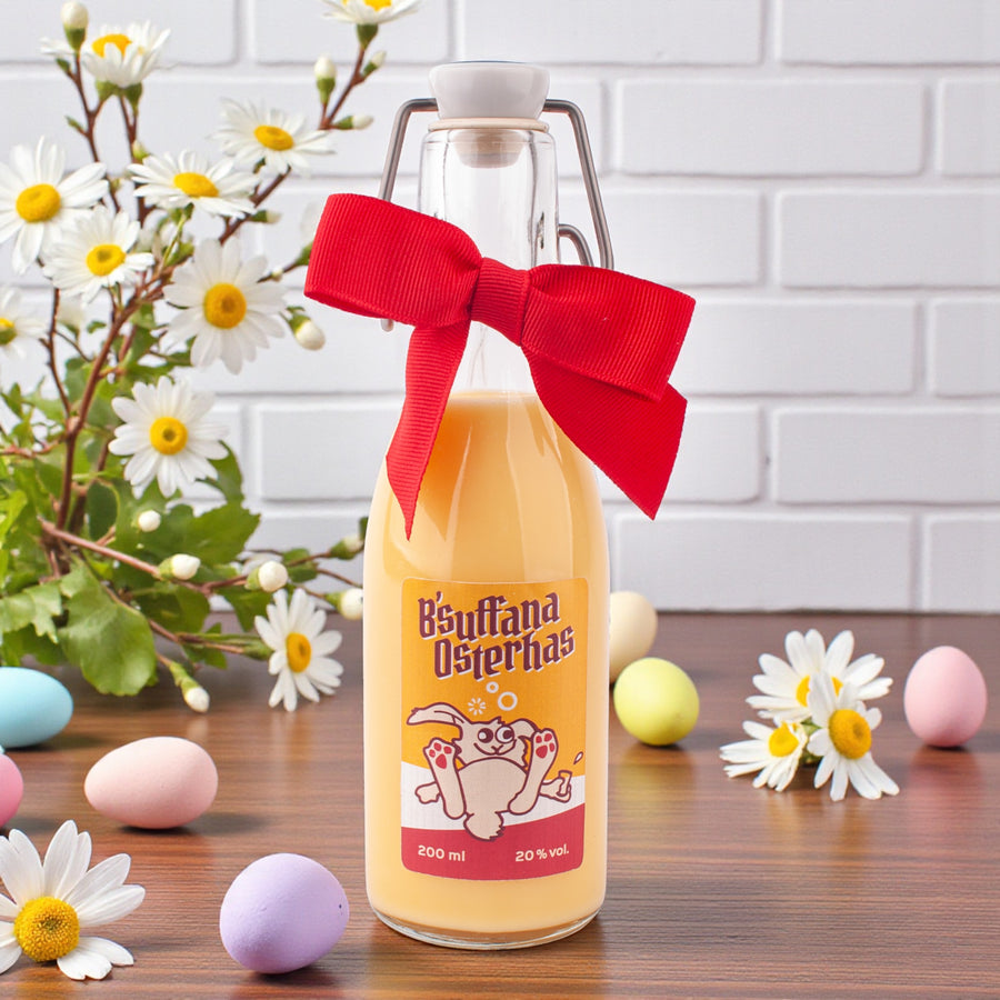 Eierlikör "B'suffana Osterhas" von meinherzschlag – Produktbild.