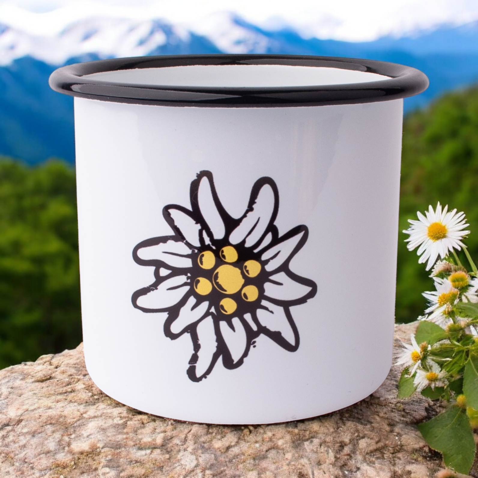 Emaille-Haferl "Edelweiss"