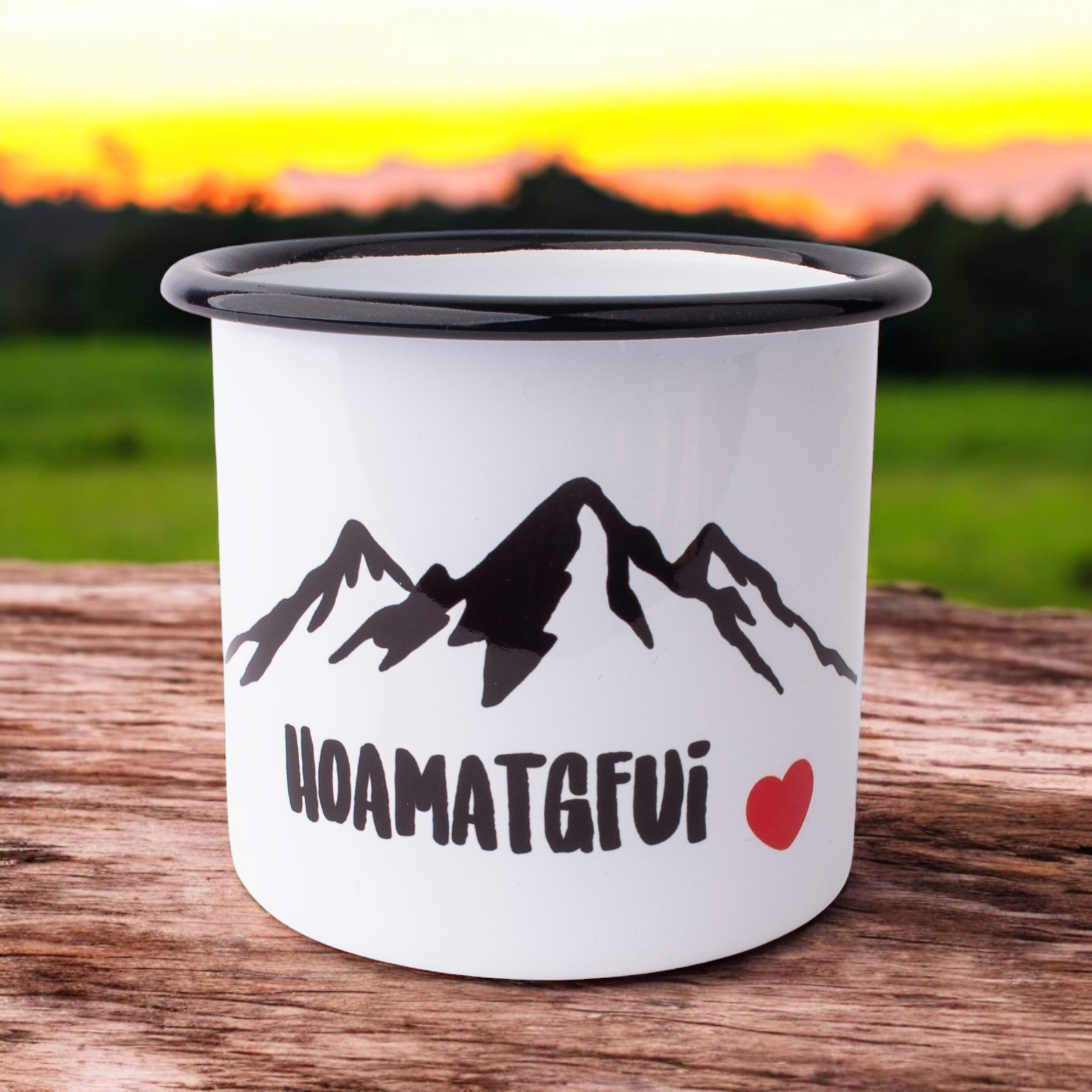 Emaille-Haferl "Hoamatgfui"