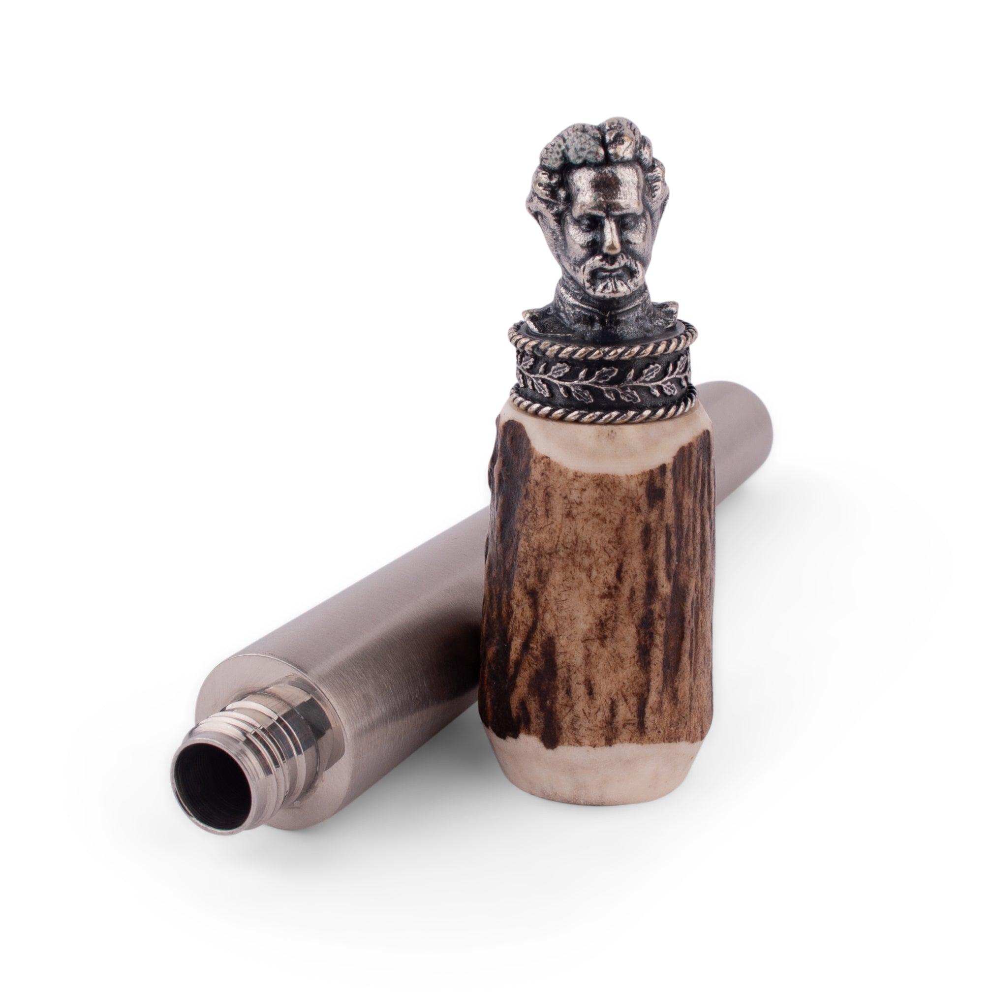 Hirschhorn-Lederhosen-Flachmann Wolpertinger - 4cl Made In Germany