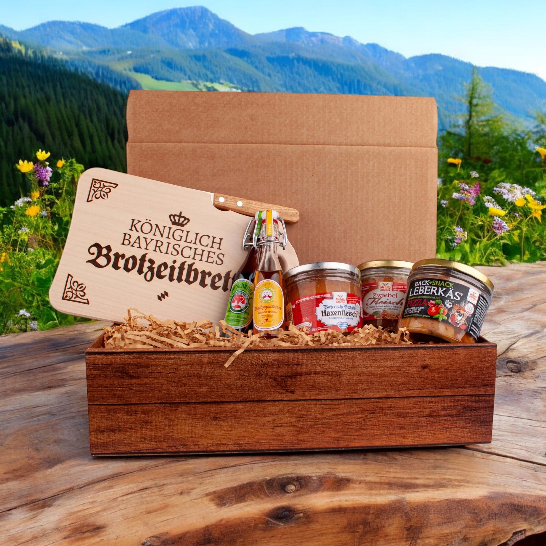 Geschenkbox "Fleisch is mei G&