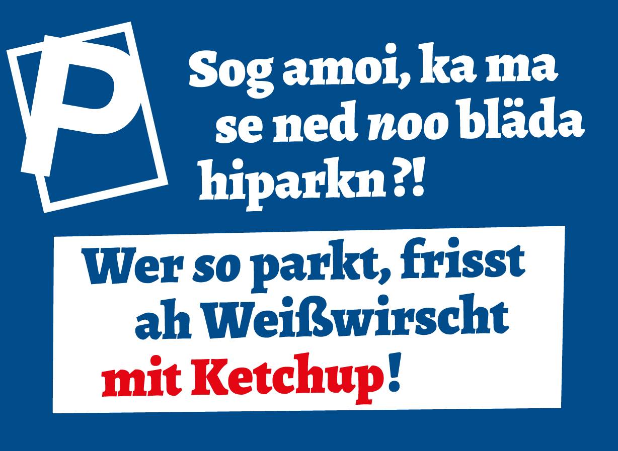 Haftnotizen "... no bläda hiparkn?!" - meinherzschlag.de