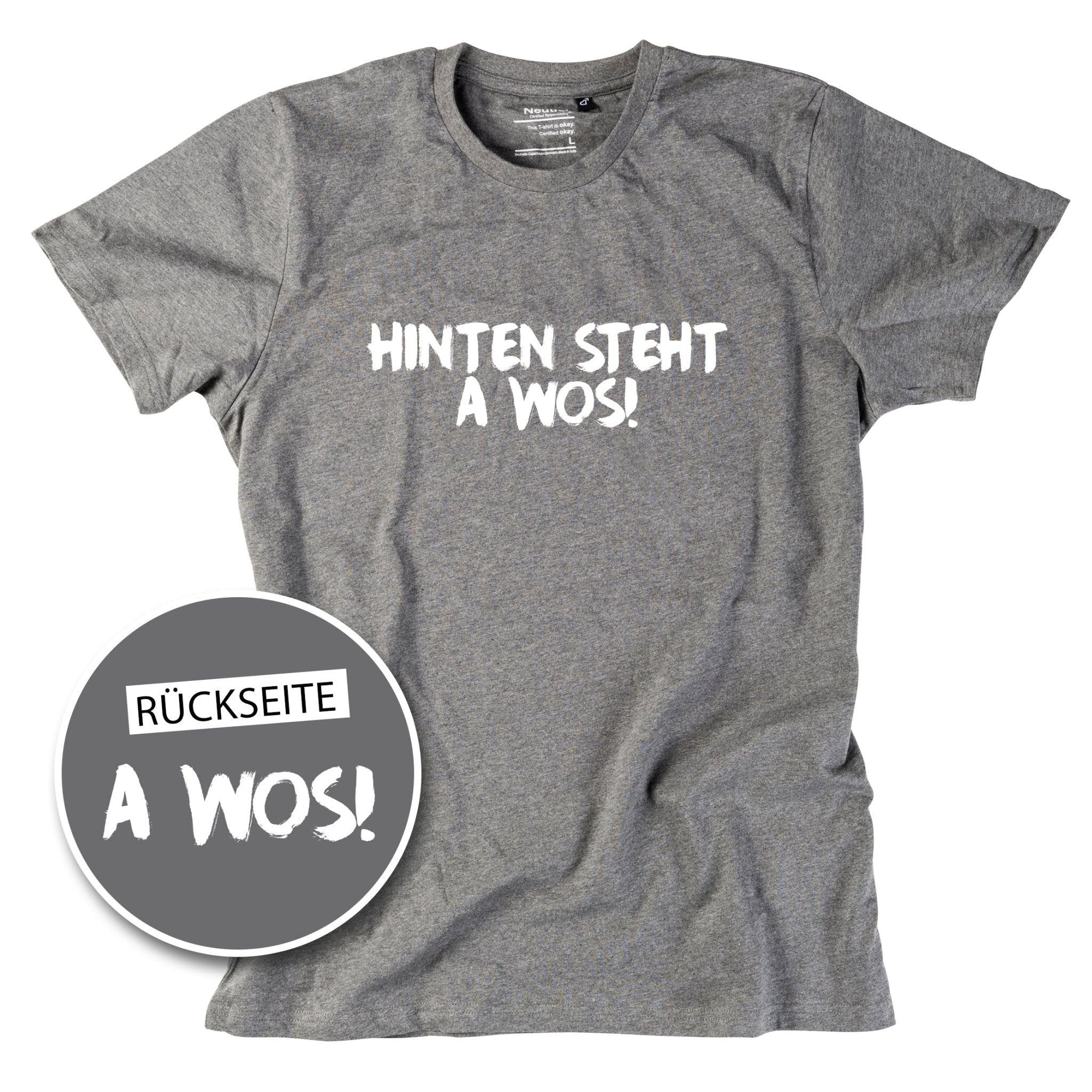 Herren - Shirt "A Wos!" (mit Rückenprint) - meinherzschlag.de